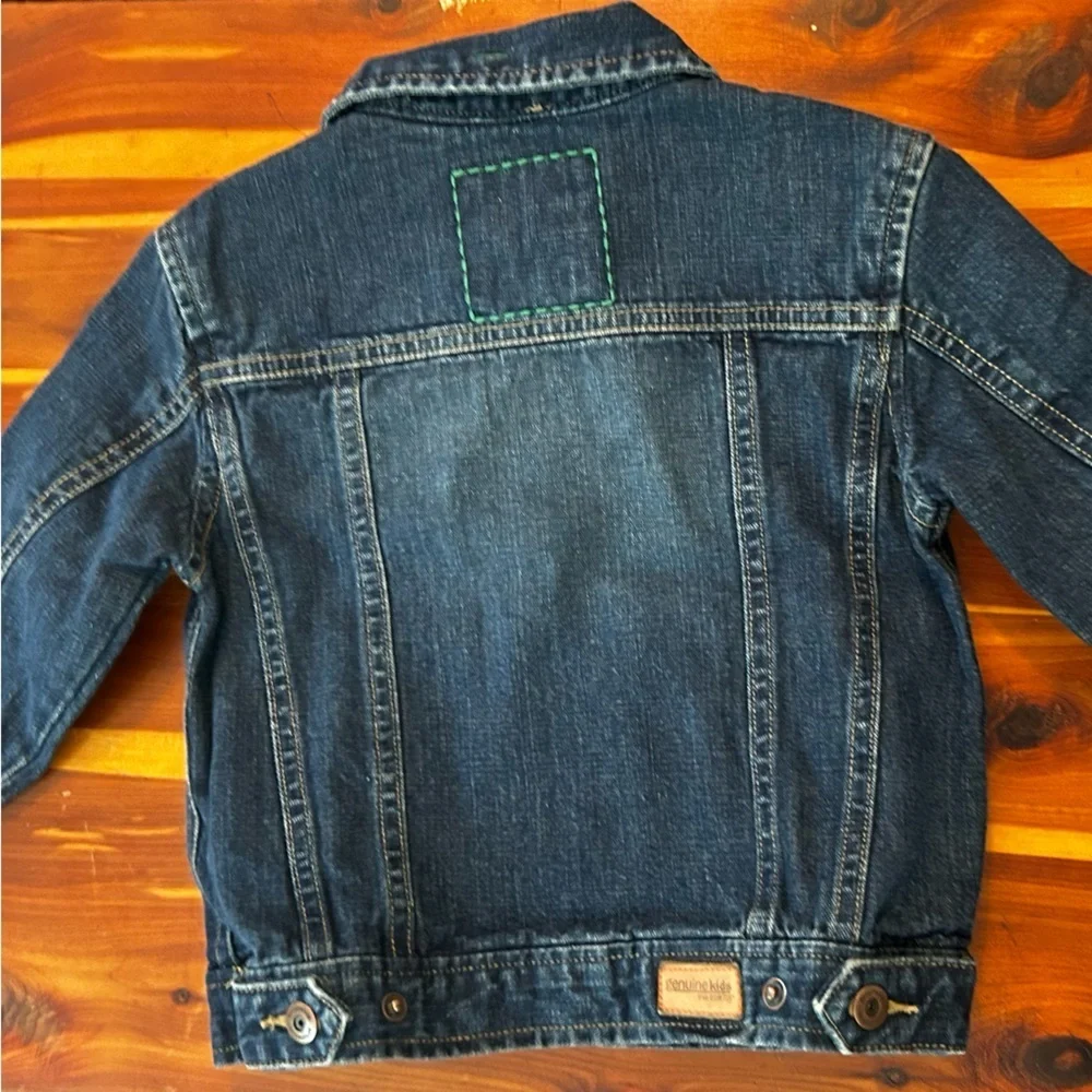 Vintage 2003 OshKosh B'gosh Unisex Kid's Blue Jean Denim Jacket Size 2T
